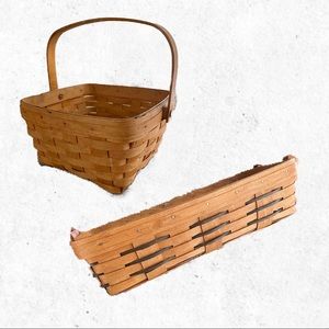 Lot of 2 Vintage Longaberger Handwoven Baskets Made in Ohio
